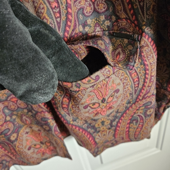 NEW! Volcom Multicolor Vinyl Club Paisley Blazer Size S - Picture 6 of 13